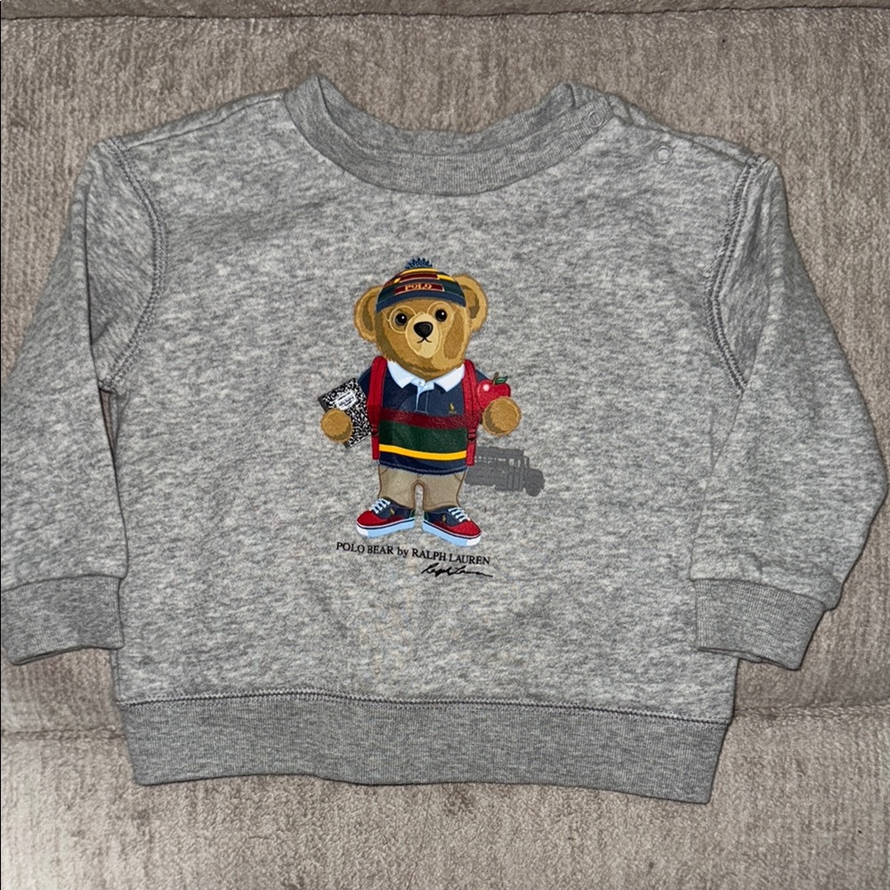 Polo by Ralph Lauren Gray Bear Sweatshirt for Kids